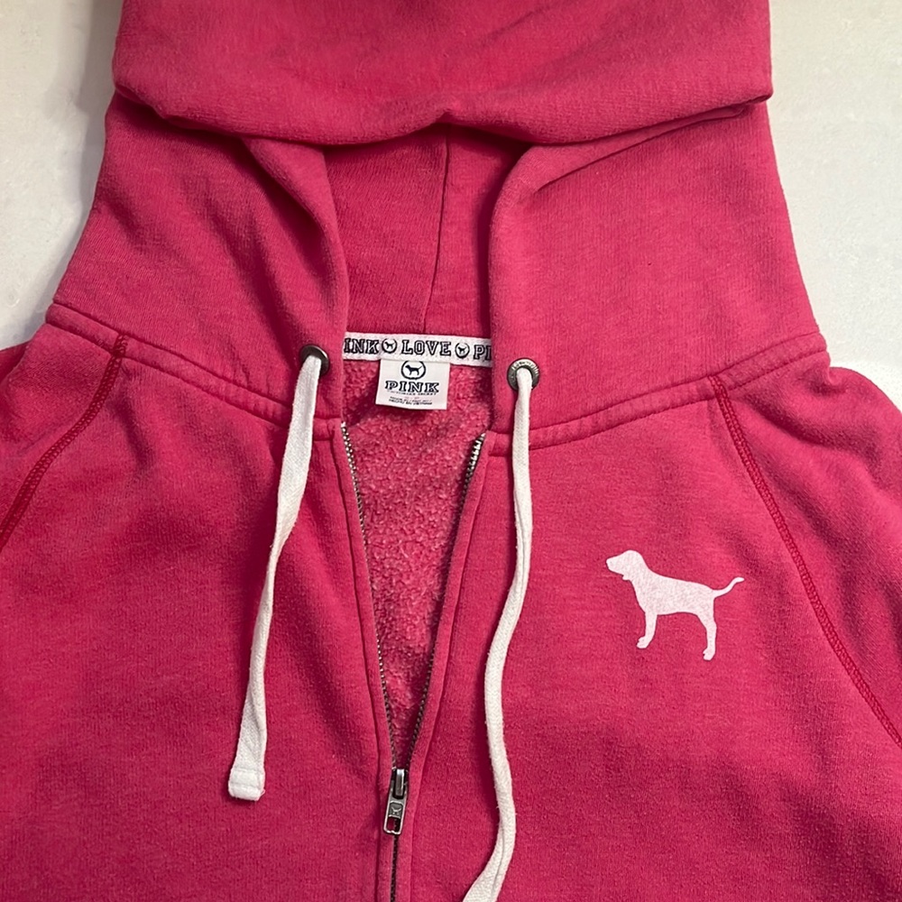 PINK coral zip up size small